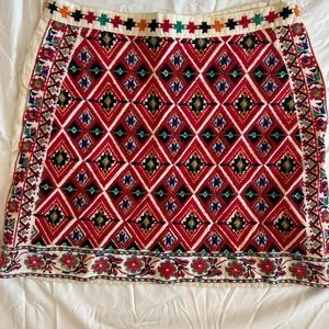 Topshop embroidered skirt in size 4